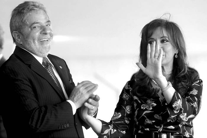 Luiz Inácio Lula da Silva y Cristina Fernández, en el Palacio de Itamaraty, sede de la cancillería, donde se reunieron para discutir asuntos de interés bilateral · Foto: Fernando Bizerra, EFE