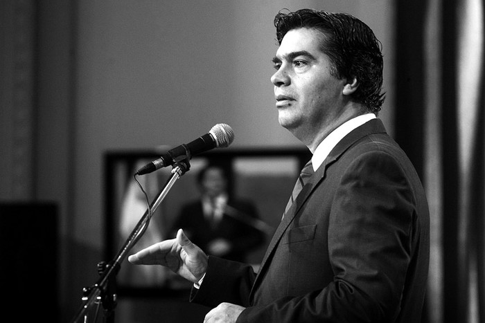 Jorge Capitanich, jefe de Gabinete de Ministros ayer, durante una conferencia de prensa en la Casa Rosada, en Buenos Aires (Argentina). / Foto: Ricardo Ceppi, presidencia Argentina.