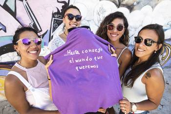 Ivana Rodríguez, Maria Eugenia Godoy, Agustina Rodríguez y Mariana Botti, integrantes de La Tambora. Ivana Rodríguez, Maria Eugenia Godoy, Agustina Rodríguez y Mariana Botti, integrantes de La Tambora.