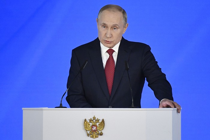 Vladimir Putin se dirige a la Asamblea Federal, en enero de 2020. 

 · Foto: Alexander Nemenov, AFP