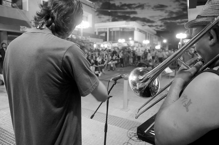 Jazz a la Calle en Mercedes. Foto: Santiago Mazzarovich (archivo, enero de 2013)