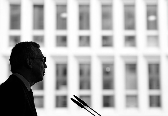 Thomas de Maizière, ministro del Interior alemán, en rueda de prensa, ayer, en Berlín, Alemania. Foto: Tobias Schwarz, Afp