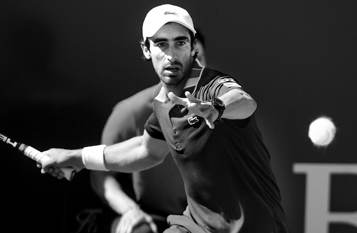 Pablo Cuevas, el 21 de abril, en Mónaco. Foto: Yann Coatsaliou, AFP