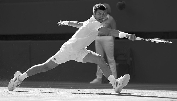 Novak Djokovic, el sábado, en Wimbledon. Foto: Oli Scarff, AFP