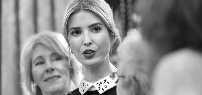Ivanka Trump, el lunes, en la Oficina Oval de la Casa Blanca. Foto: AFP, s/d de autor