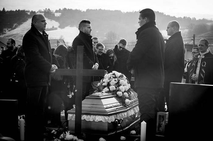 Funeral de Ján Kuciak, periodista de investigación eslovaco asesinado, el 3 de marzo, en Bratislava, Eslovaquia. Foto: Vladimir Simicek, AFP