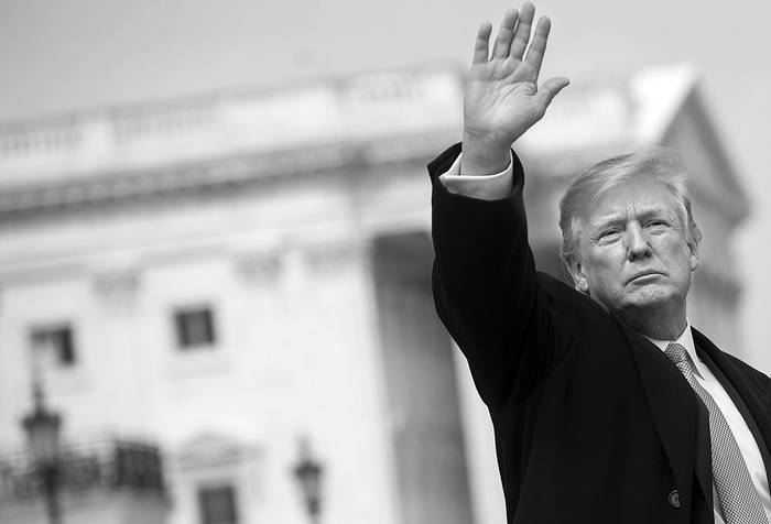 Donald Trump, ayer, en el Capitolio, en Washington. Foto: Saul Loeb, AFP