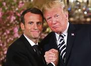 Emmanuel Macron, presidente francés, y Donald Trump, presidente de Estados Unidos, durante una conferencia de prensa conjunta, ayer, en la Casa Blanca en Washington.