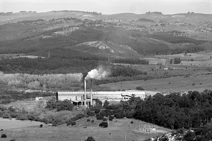 Planta de la fábrica de cemento de ANCAP, vista desde el cerro Verdún.  (archivo, junio de 2006) · Foto: Fernando Morán