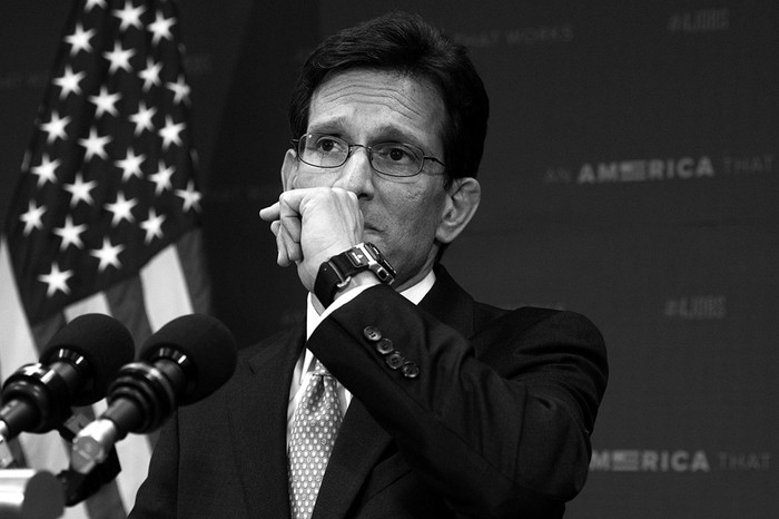 Eric Cantor, líder de la mayoría republicana de la Cámara de Representantes de Estados Unidos, ayer en una rueda de prensa en Washington. /Foto: Michael Reynolds, efe