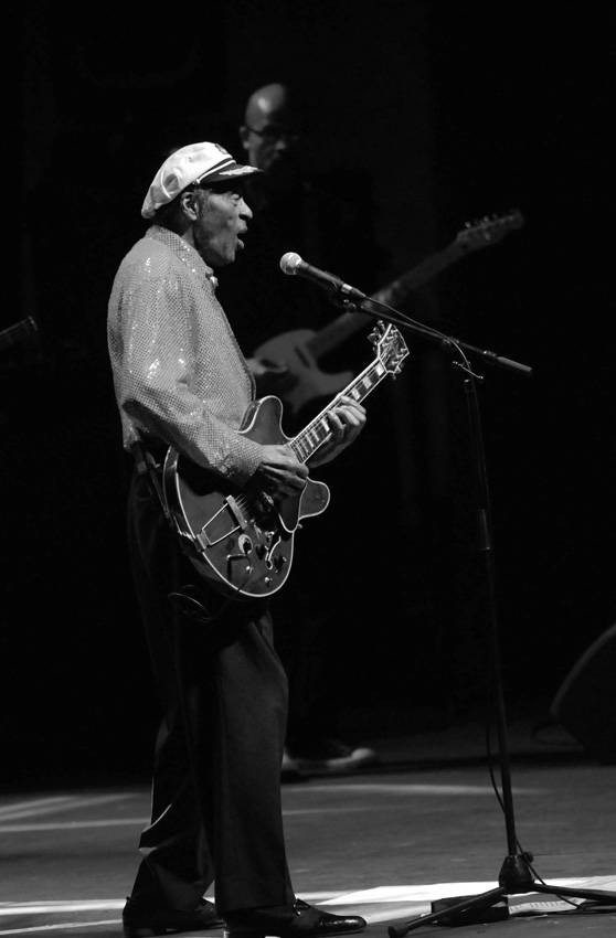 Chuck Berry, el lunes, en el Teatro de Verano. · Foto: Nicolás Celaya