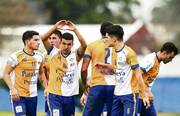 Diego Andrada, de Bella Vista, tras convertir el primer gol ante Central, en el estadio Casto Martínez Laguarda. 