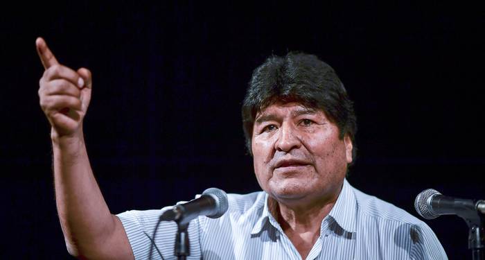 El ex presidente boliviano Evo Morales, durante una conferencia de prensa en Buenos Aires, el 19 de diciembre. · Foto: Ronaldo Schemidt, AFP