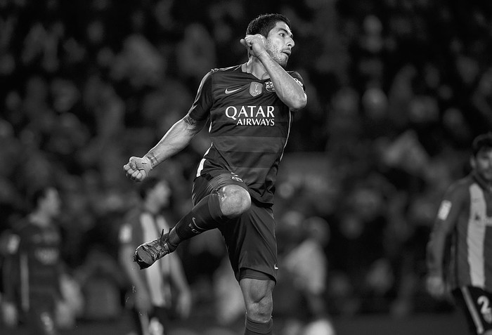Luis Suárez el domingo en el Camp Nou, en Barcelona. Foto: Lluis Gene, Afp