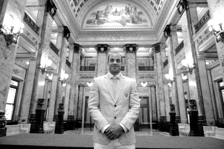 Andrés Silva durante la despedida de los atletas que participarán en los Juegos Olímpicos,
en el Salón de los Pasos Perdidos del Palacio Legislativo. Foto: Santiago Mazzarovich Andrés Silva durante la despedida de los atletas que participarán en los Juegos Olímpicos,
en el Salón de los Pasos Perdidos del Palacio Legislativo. Foto: Santiago Mazzarovich