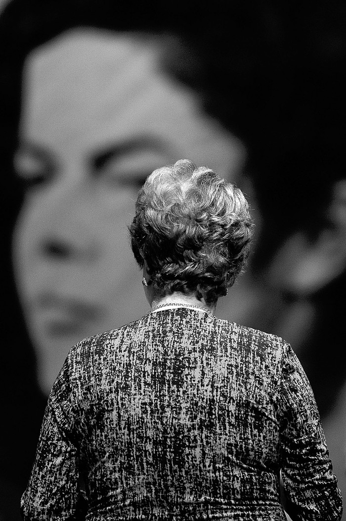Dilma Rousseff en un acto del Partido de los Trabajadores,
el miércoles, en Brasilia. Foto: Andressa Anholete, Afp