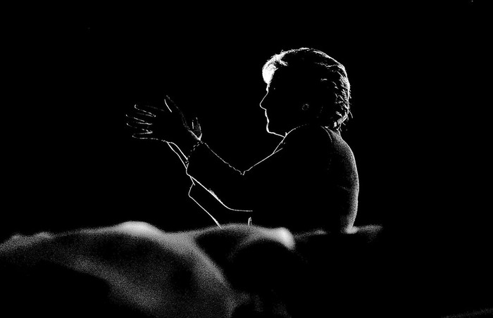 Hillary Clinton durante un acto, ayer, en el Broward College, en Coconut Creek, Florida. Foto: Robyn Beck, AFP