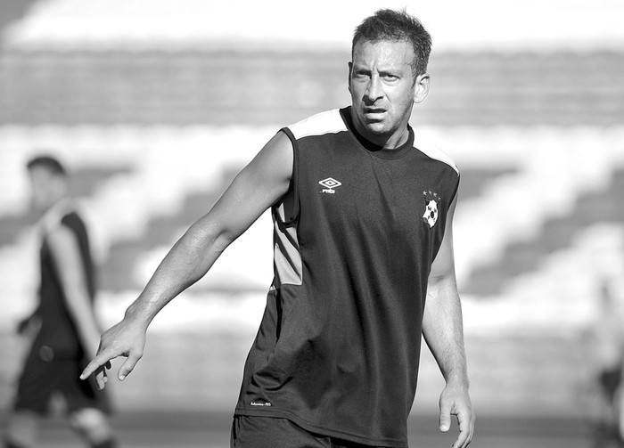 Sergio Blanco, de Wanderers, durante un entrenamiento, el 17 de enero. Foto: Pablo Vignali