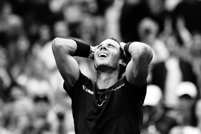 Rafael Nadal festeja tras derrotar al sudafricano Kevin Anderson, ayer, en Nueva York. Foto: Jewel Samad, AFP