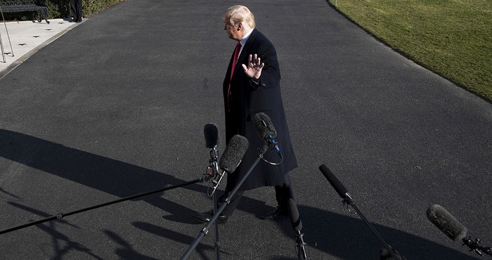 Donald Trump llega a la Casa Blanca, en Washington.

 · Foto: Jim Watson.