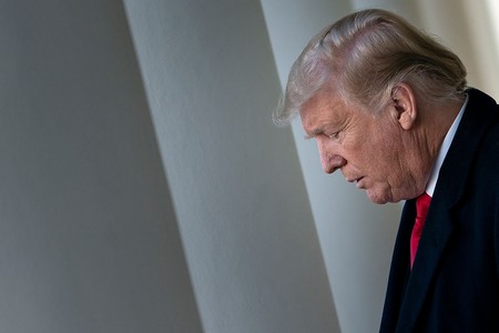 Donald Trump llega para hablar sobre una reapertura temporal del gobierno de Estados Unidos, en el Jardín de Rosas de la Casa Blanca (archivo, enero 2019). · Foto: Brendan Smialowski Donald Trump llega para hablar sobre una reapertura temporal del gobierno de Estados Unidos, en el Jardín de Rosas de la Casa Blanca (archivo, enero 2019). · Foto: Brendan Smialowski