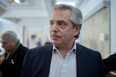 Alberto Fernández, en el edificio Mercosur, el 31 de mayo. · Foto: Ricardo Antúnez Alberto Fernández, en el edificio Mercosur, el 31 de mayo. · Foto: Ricardo Antúnez
