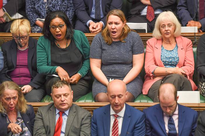 Parlamento del Reino Unido, Cámara de los Comunes, ayer, en Londres.
Foto: Jessica Taylor, Parlamento Británico, AFP
