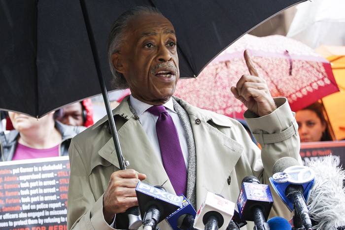 Al Sharpton durante una conferencia de prensa, en Nueva York. (archivo, mayo de 2019) · Foto: Kena Betancur, AFP
