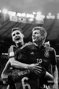 Miroslav Klose, Toni Kroos y Sami Khedira, durante la semifinal de la Copa Mundial de la FIFA entre Alemania y Brasil, ayer, en el Estadio Mineirão en Belo Horizonte, Brasil. / Foto: Marcus Brandt, Efe.