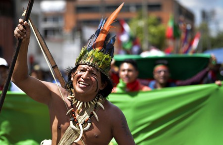 Protesta contra el gobierno del presidente colombiano Iván Duque, ayer en Bogotá. · Foto: Raúl Arboleda, AFP Protesta contra el gobierno del presidente colombiano Iván Duque, ayer en Bogotá. · Foto: Raúl Arboleda, AFP