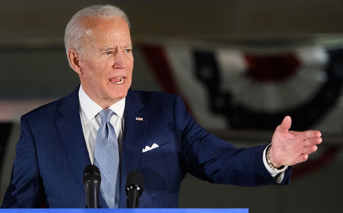 Joe Biden, en el Centro Nacional de la Constitución en Filadelfia, Pensilvania. · Foto: Mandel Ngan, AFP