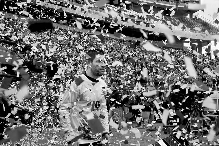 Antonio Pacheco, el sábado, en el estadio Campeón del Siglo. Foto: Leonidas Martínez