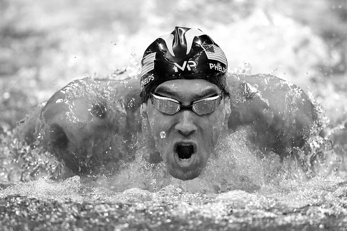 Michael Phelps, de Estados Unidos, compite en 200 metros mariposa, ayer, en Río de Janeiro. Foto: Odd Andersen, Afp Michael Phelps, de Estados Unidos, compite en 200 metros mariposa, ayer, en Río de Janeiro. Foto: Odd Andersen, Afp