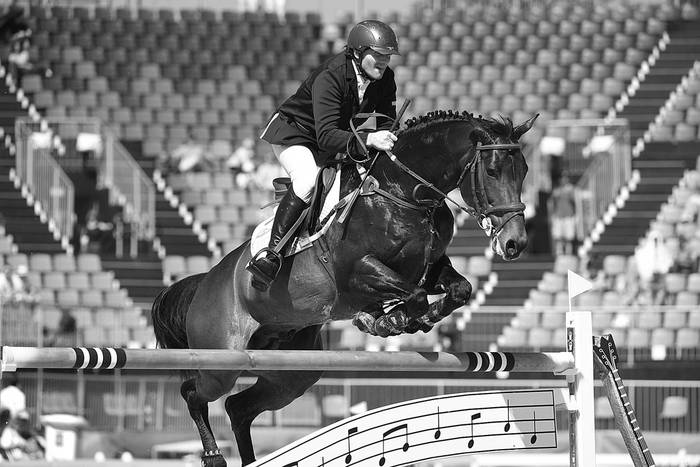 El uruguayo Néstor Nielsen monta el caballo Prince Royal Z de la Luz al competir, ayer,
en los Juegos Olímpicos de Río de Janeiro 2016. Foto: John Macdougall, Afp