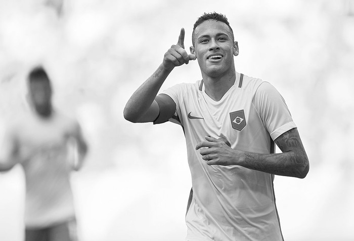 Neymar festeja después de anotar un gol a Honduras, ayer, en Maracaná. Foto: Martín Bernetti, Afp