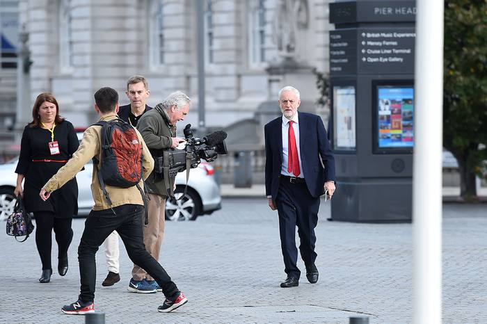 Jeremy Corbyn, líder opositor británico, el domingo, en Liverpool.
 · Foto: Paul Ellis