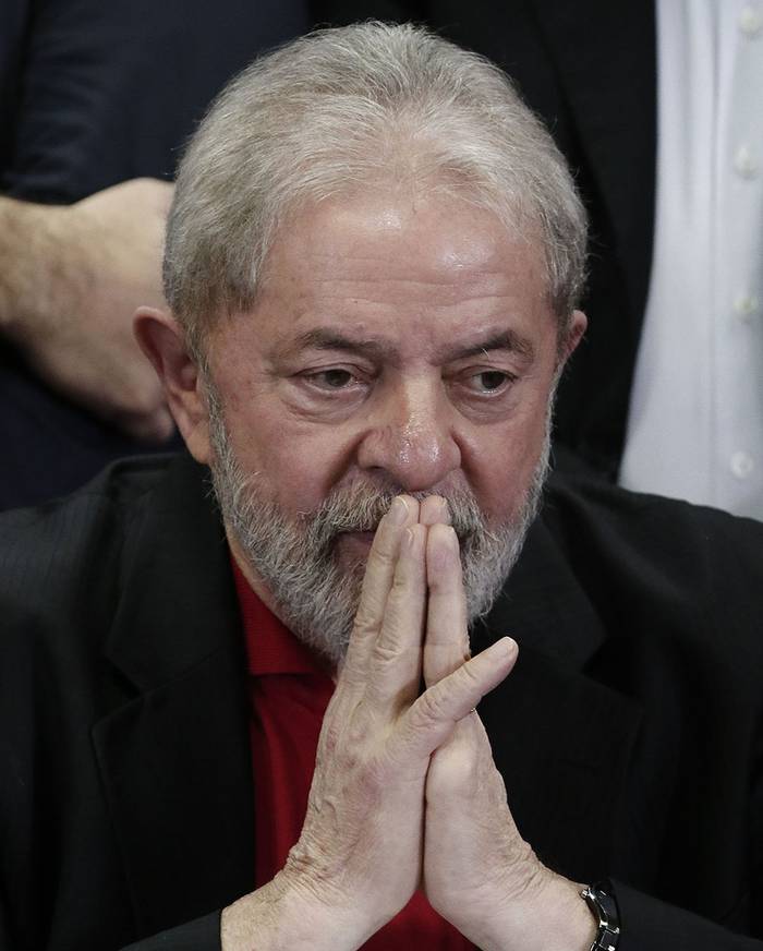 Luiz Inácio Lula Da Silva, durante una conferencia de prensa en San Pablo, el 4 de abril de 2018. · Foto: Miguel Schincariol