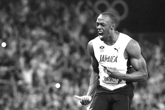 Usain Bolt, de Jamaica, después de ganar la medalla de oro en los 200 metros llanos, en el Estadio Olímpico, en Río de Janeiro. Foto: Oliver Morin