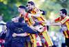 Los jugadores de Progreso tras el cuarto gol de su equipo con Peñarol, convertido por Alexander Rosso. · Foto: Iván Franco Los jugadores de Progreso tras el cuarto gol de su equipo con Peñarol, convertido por Alexander Rosso. · Foto: Iván Franco
