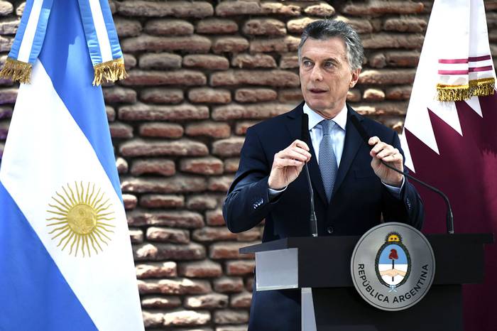 Mauricio Macri, el 5 de octubre, en el museo Bicentenario de la Casa Rosada. · Foto: Eitan Abramovich