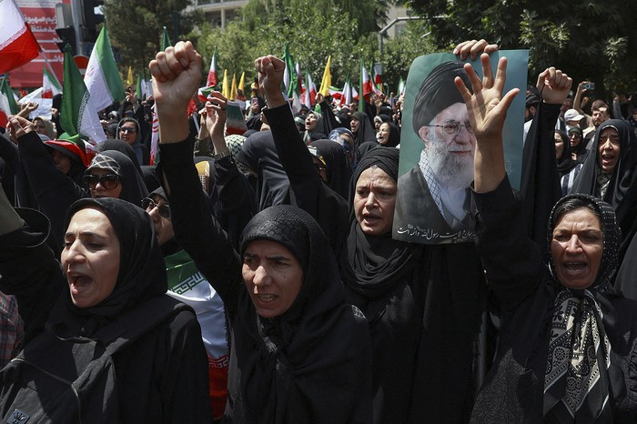 Manifestación anti israelí en Teherán. · Foto: Stringer, AFP
