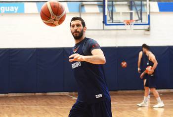 Nicolás Borsellino, ayer, durante el entrenamiento matutino. Nicolás Borsellino, ayer, durante el entrenamiento matutino.