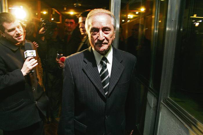 Eugenio Figueredo, el 10 de agosto de 2006, día que dejó de ser presidente de la Asociación Uruguaya de Fútbol.  · Foto: Sandro Pereyra