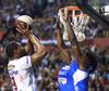 Jeremis Smith, de Aguada, y Hátila Passos, de Malvín, durante la final de la última Liga Uruguaya de Basquetbol. (archivo, mayo de 2018) · Foto: Andrés Cuenca Jeremis Smith, de Aguada, y Hátila Passos, de Malvín, durante la final de la última Liga Uruguaya de Basquetbol. (archivo, mayo de 2018) · Foto: Andrés Cuenca