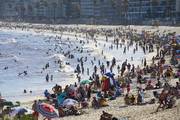 Playa Pocitos, el martes. Foto: Andrés Cuenca