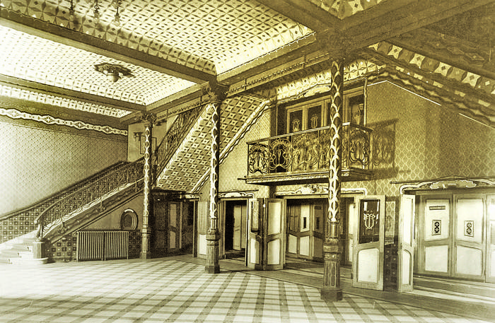 Hall del Teatro Urquiza, 1932. Foto: Archivo Sodre
