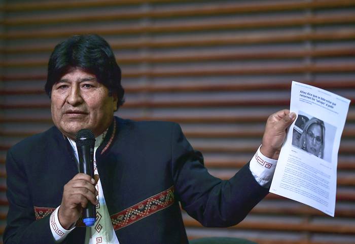 Evo Morales (archivo, febrero de 2020). · Foto: Ronaldo Schemidt, AFP