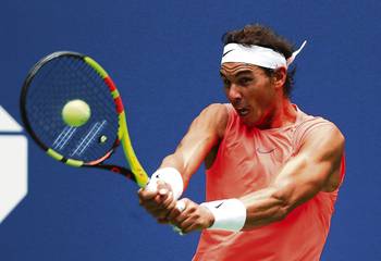 Rafael Nadal durante el partido con Nikoloz Basilashvili, de Georgia, en el abierto de Estados Unidos. Getty Images, AFP Rafael Nadal durante el partido con Nikoloz Basilashvili, de Georgia, en el abierto de Estados Unidos. Getty Images, AFP