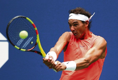 Rafael Nadal durante el partido con Nikoloz Basilashvili, de Georgia, en el abierto de Estados Unidos. Getty Images, AFP · Foto: Alex Pantling Rafael Nadal durante el partido con Nikoloz Basilashvili, de Georgia, en el abierto de Estados Unidos. Getty Images, AFP · Foto: Alex Pantling