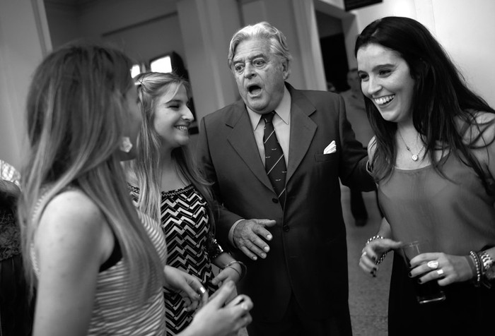 Luis Alberto Lacalle, ayer, en la despedida de año de la lista 71 en el Hipódromo de Maroñas. Foto: Nicolás Celaya.